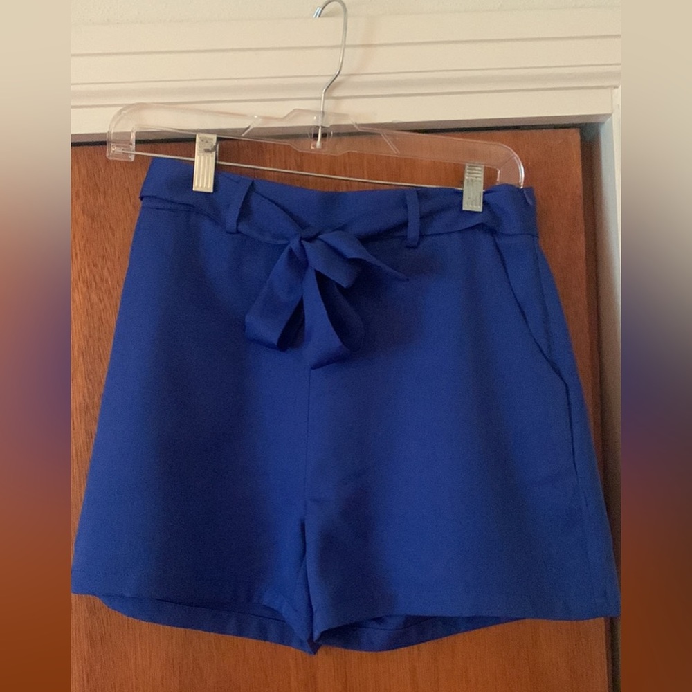 Blue dress shorts